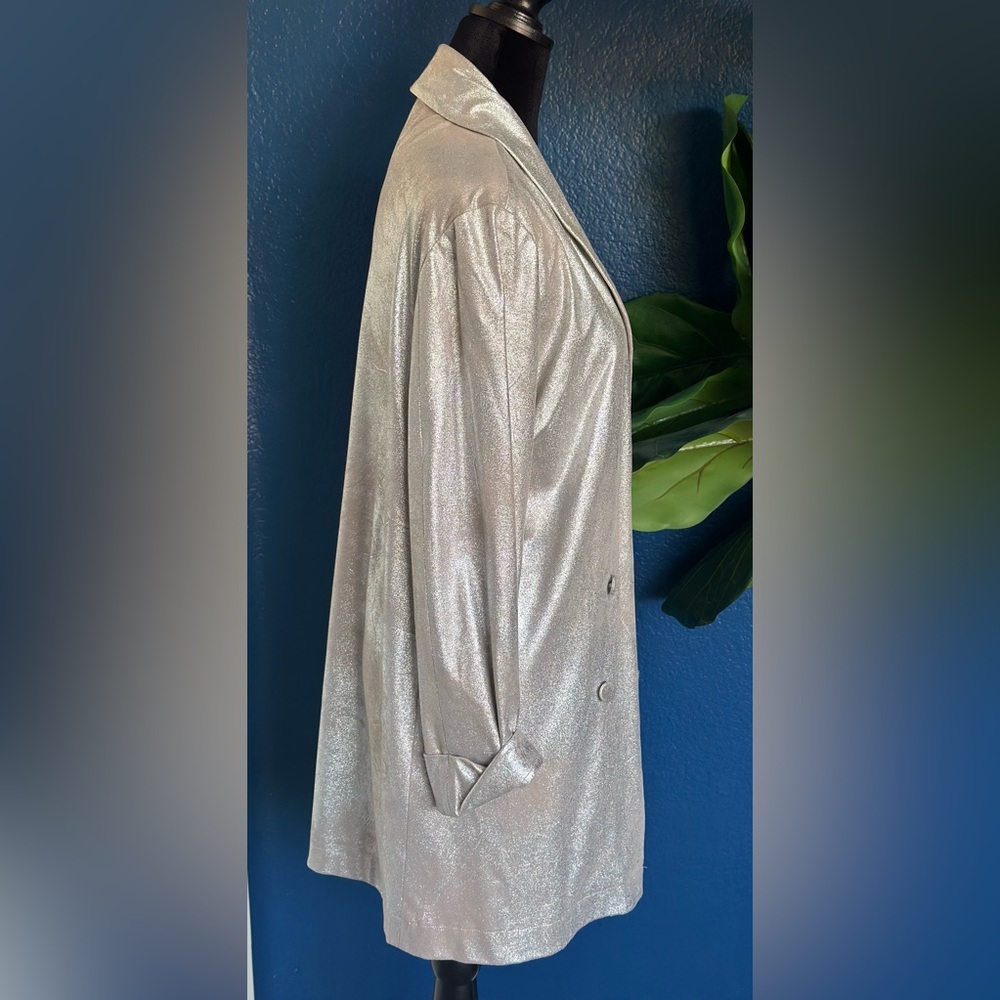 Zara Basic Collection Shimmery Over-Sized Jacket … - image 3